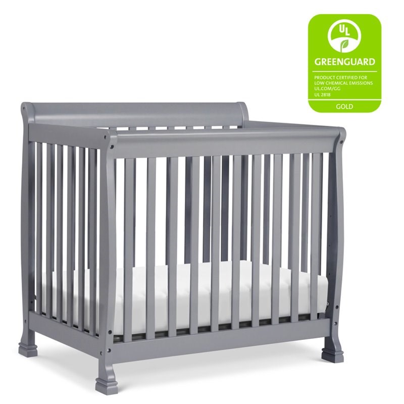 DaVinci Kalani 4-in-1 Convertible Mini Crib in Gray