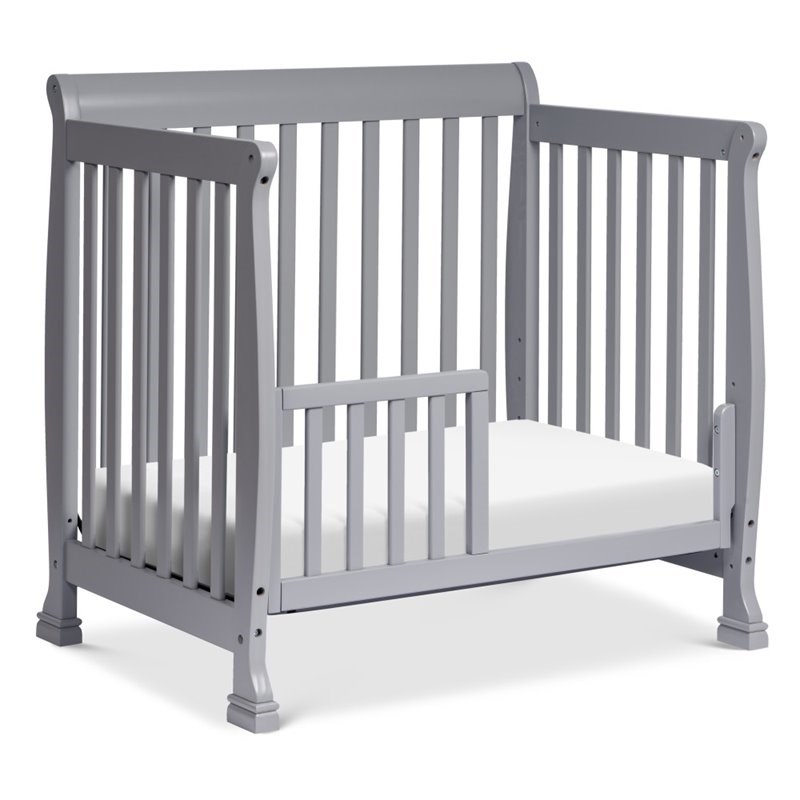 DaVinci Kalani 4-in-1 Convertible Mini Crib in Gray