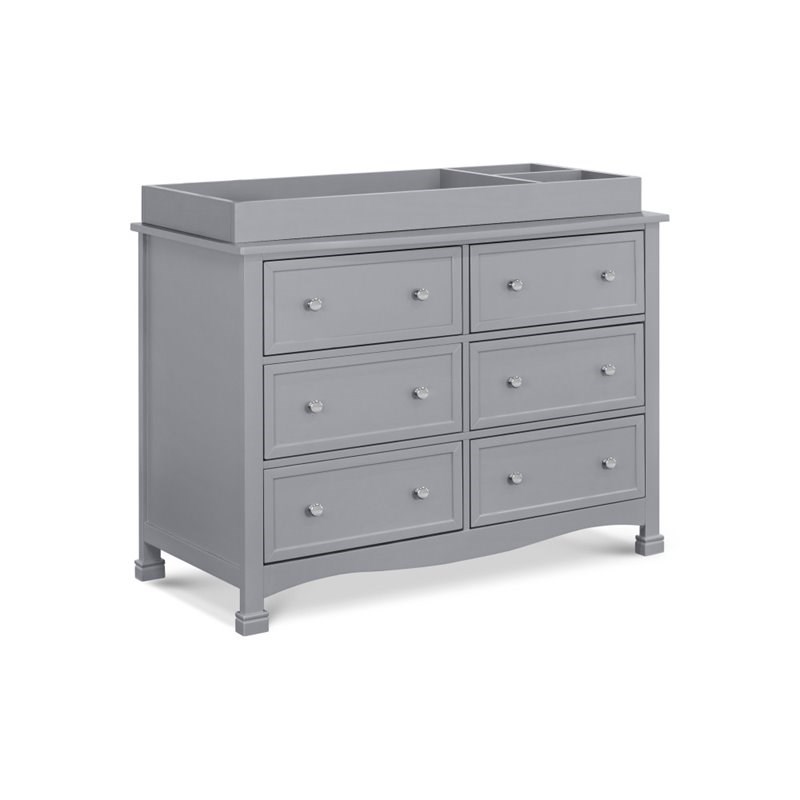 DaVinci Kalani 6 Drawer Double Wide Dresser in Gray