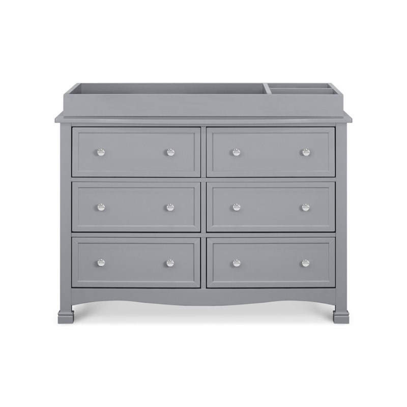 DaVinci Kalani 6 Drawer Double Wide Dresser in Gray