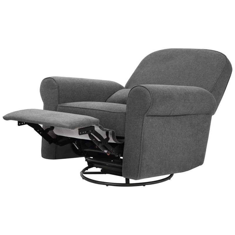 davinci ruby recliner and swivel glider in dark gray m10687gy