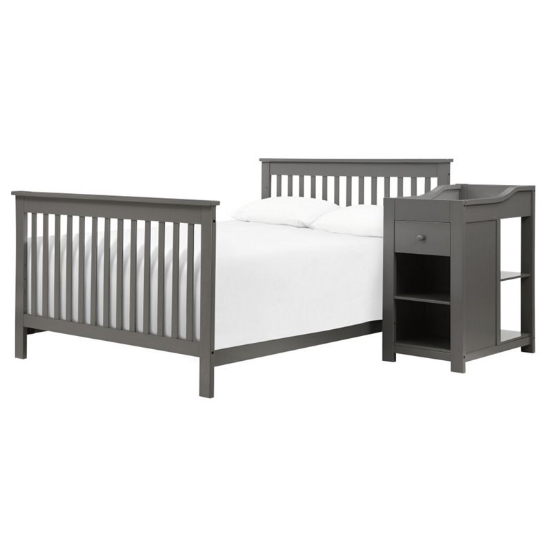DaVinci Piedmont 4-in-1 Crib and Changer Combo in Slate