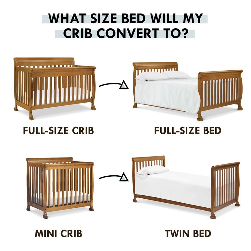 DaVinci Full Twin Size Bed Conversion Kit in Ebony