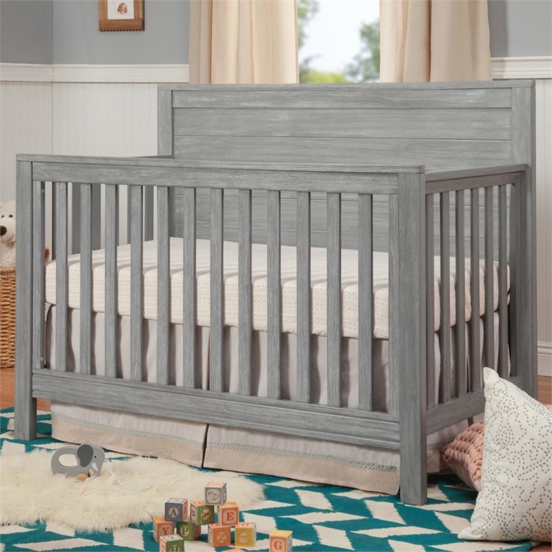 DaVinci Fairway Solid Wood 4in1 Convertible Crib in Cottage Gray