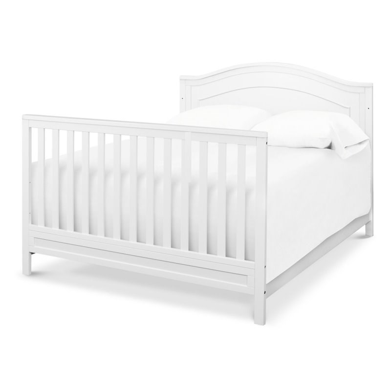 4-in-1 Convertible Crib and Dresser Set with Removable Changing Tray in White