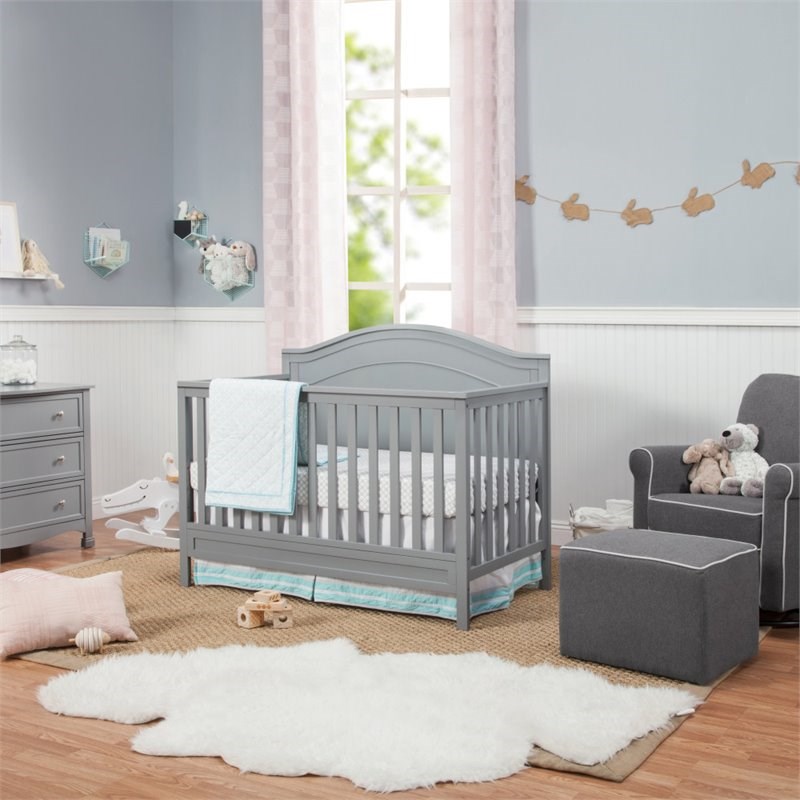 4in1 Convertible Crib and Dresser Changing Table Set with Mattress in