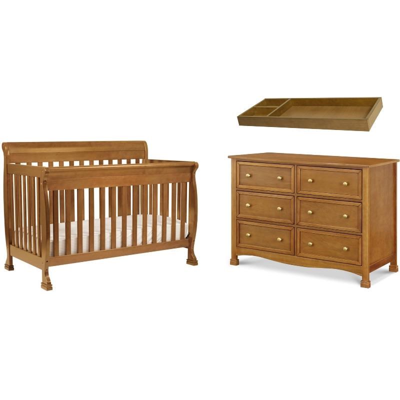 4in1 Convertible Classic Crib and Dresser Set with Changing Tray in