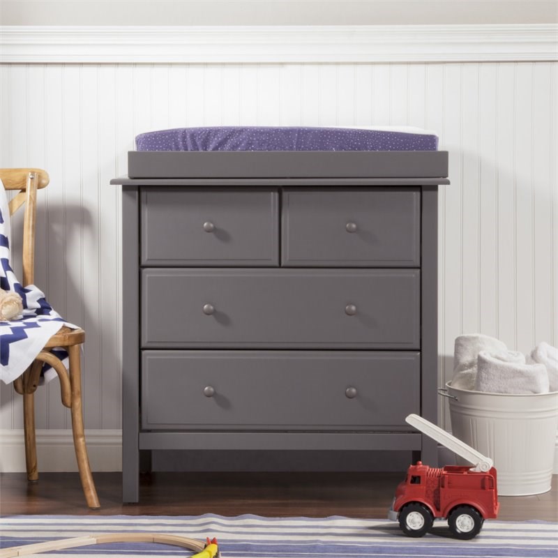 3 in 1 convertible crib and matching dresser set in slate gray