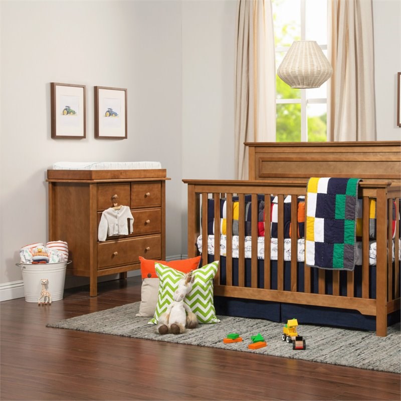 chestnut crib set