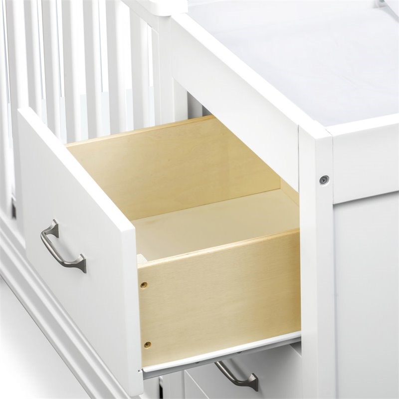 DaVinci Charlie 4-in-1 Convertible Mini Crib-Changer in White
