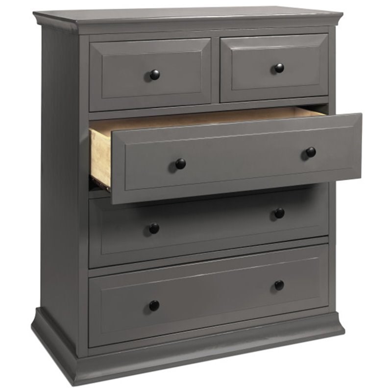 Davinci Signature 5 Drawer Wooden Tall Dresser In Slate M4422sl