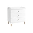 Babyletto Gelato 3 Drawer Dresser with Removable Changing Tray in White