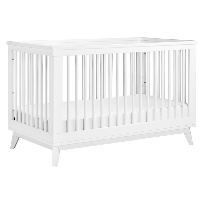 Scoot 3 in 1 Convertible Crib with Toddler Bed Conversion Kit in White