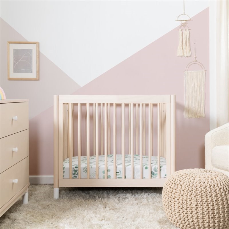 Babyletto Gelato 4 in 1 Convertible Mini Crib in Washed Natural with