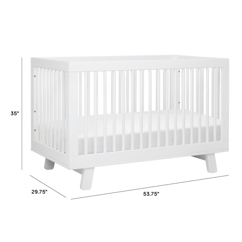 Hudson 3 in 1 Convertible Crib & Toddler Bed Conversion Kit White