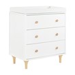 Babyletto Lolly 3 Drawer Changer Dresser in White and Natural