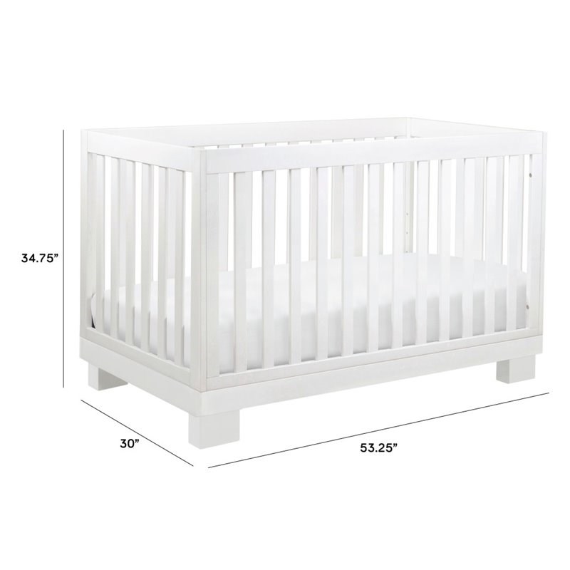Babyletto Modo 3 In 1 Convertible Crib With Toddler Bed Conversion Kit In White M6701w