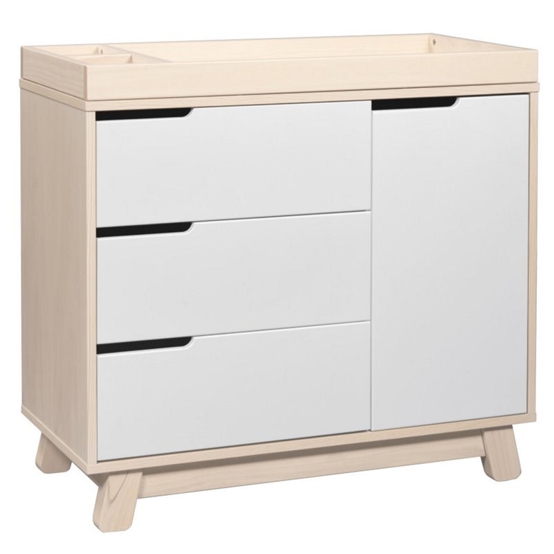 Babyletto Hudson 3 Drawer Dresser with Removable Changing Tray in Washed Natural