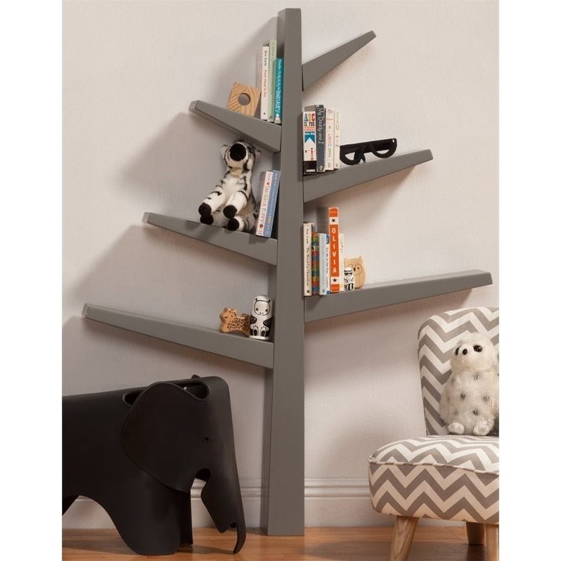 Babyletto Spruce Tree Bookcase in Gray
