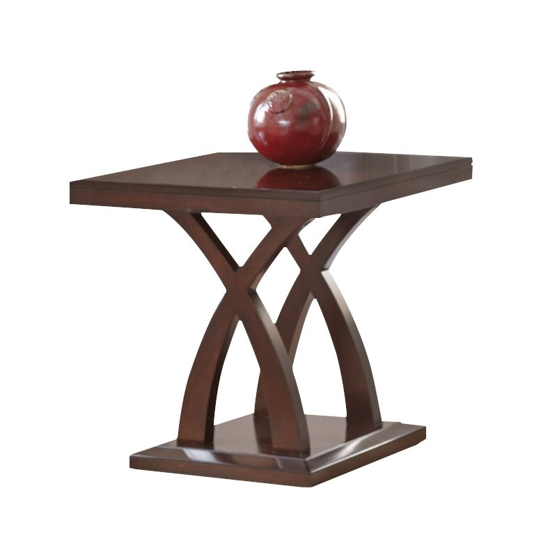 Jocelyn Square End Table in Espresso Cherry Wood