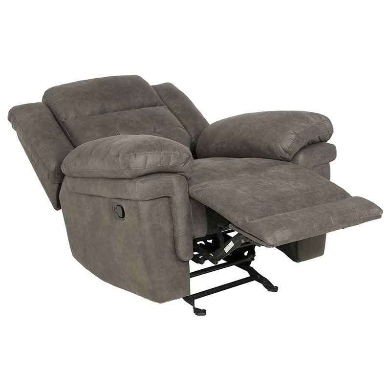 Anastasia 2 Piece Recliner Sofa Set With Loveseat And Chair In Gray ...