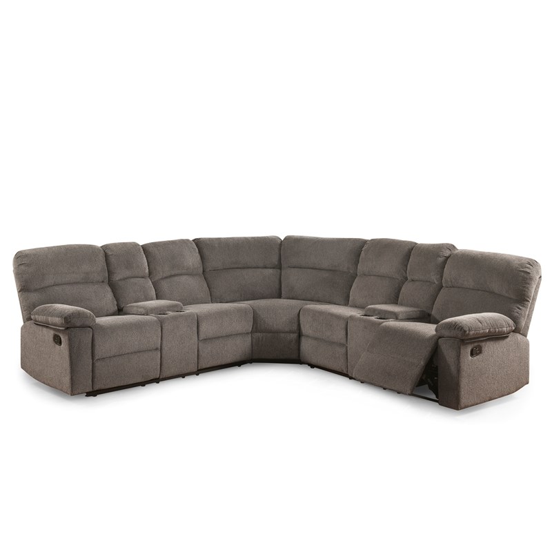 steve silver conan graphite gray 3piece reclining sectional