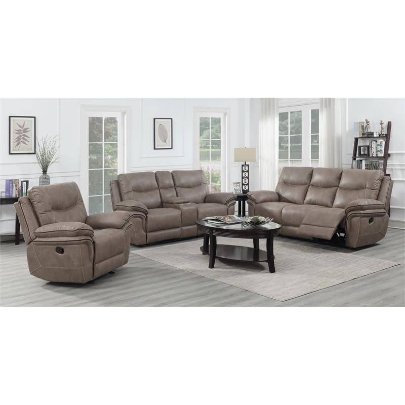 Isabella Sandy Beige Faux Leather Recliner Sofa Homesquare Isabella Sandy Beige Faux Leather, Big Sandy Leather Reclining Sofa