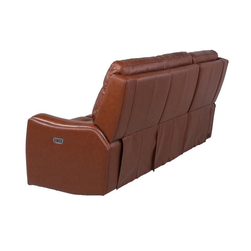 Natalia Caramel Leather Power Recliner Sofa Homesquare