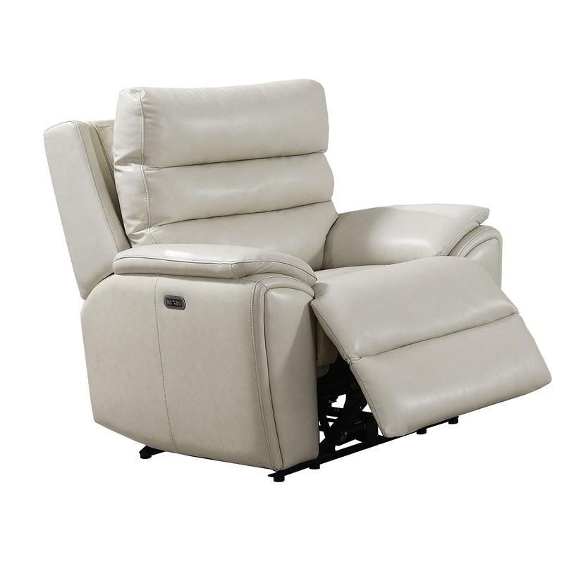 Steve Silver Duval Ivory Leather Power Recliner Chair Homesquare