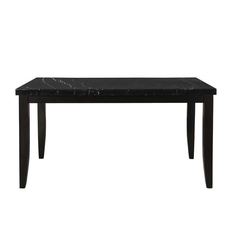Markina Rectangle Black Marble Top Counter Height Dining Table Homesquare