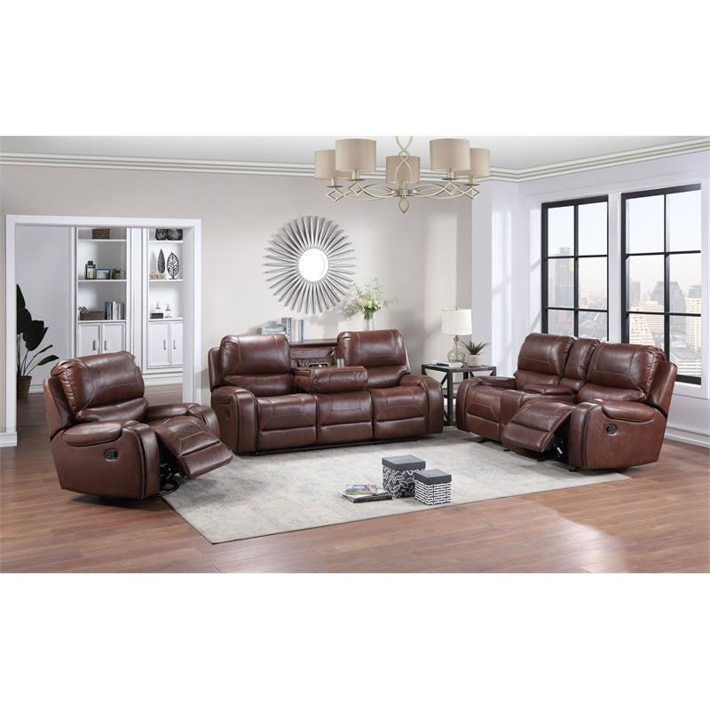Steve Silver Keily Brown Faux Leather, Steve Silver Leather Sofa Reviews