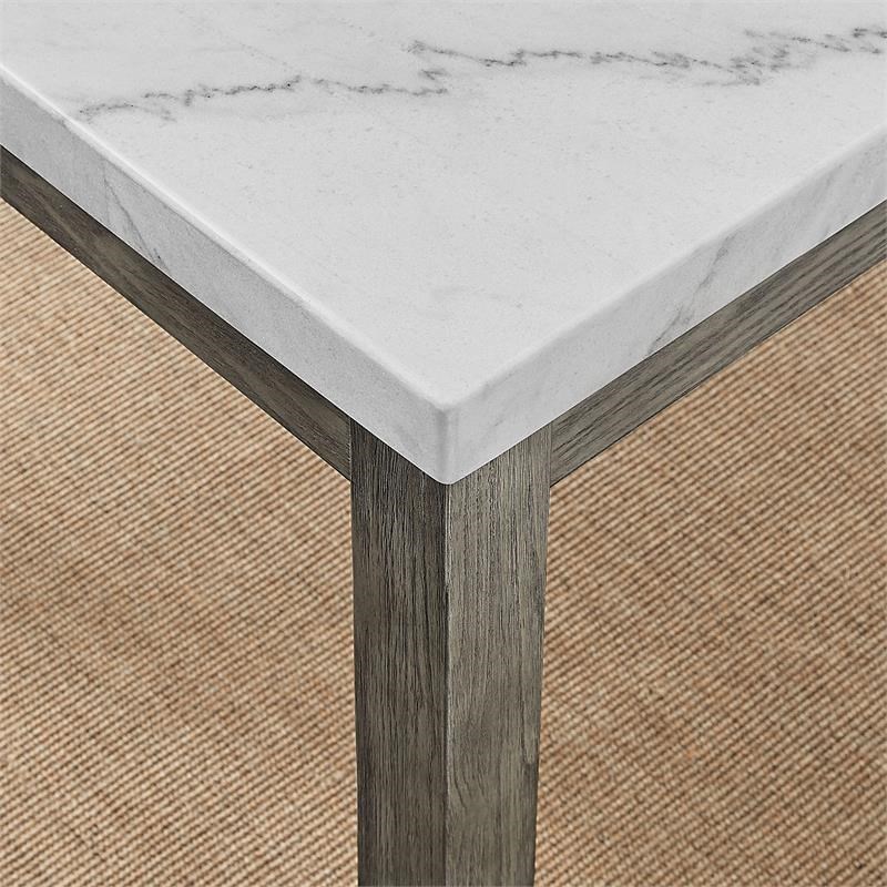 Steve Silver Emily White Marble Top Dining Table Homesquare