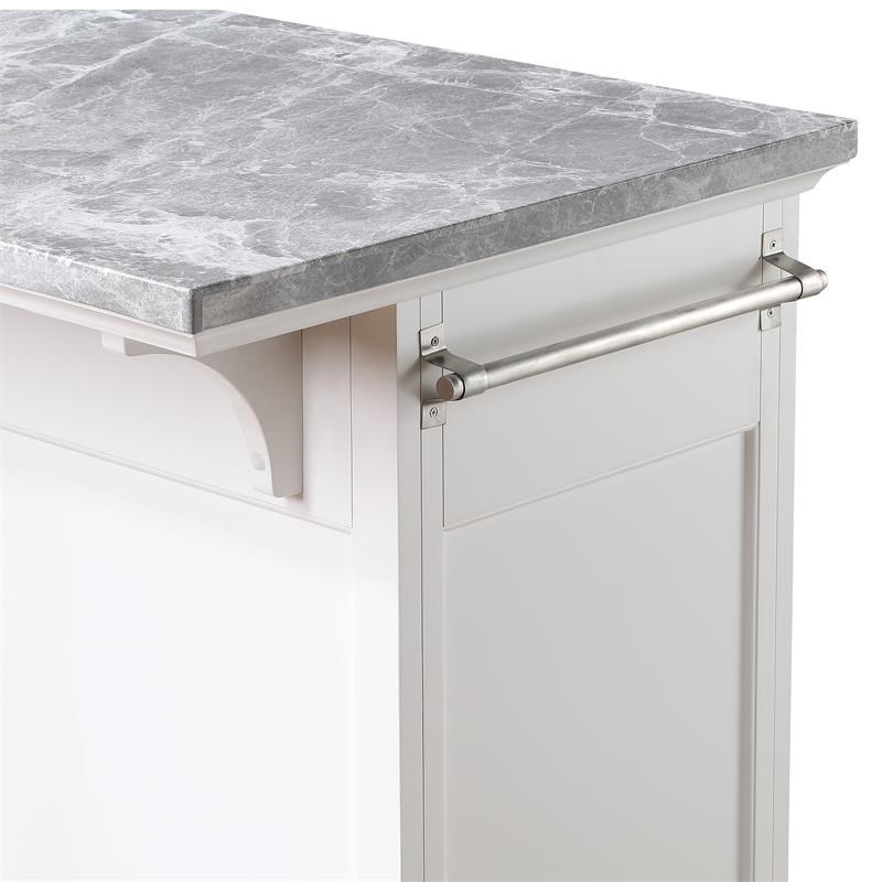 Steve Silver Zermatt White Kitchen Island Homesquare