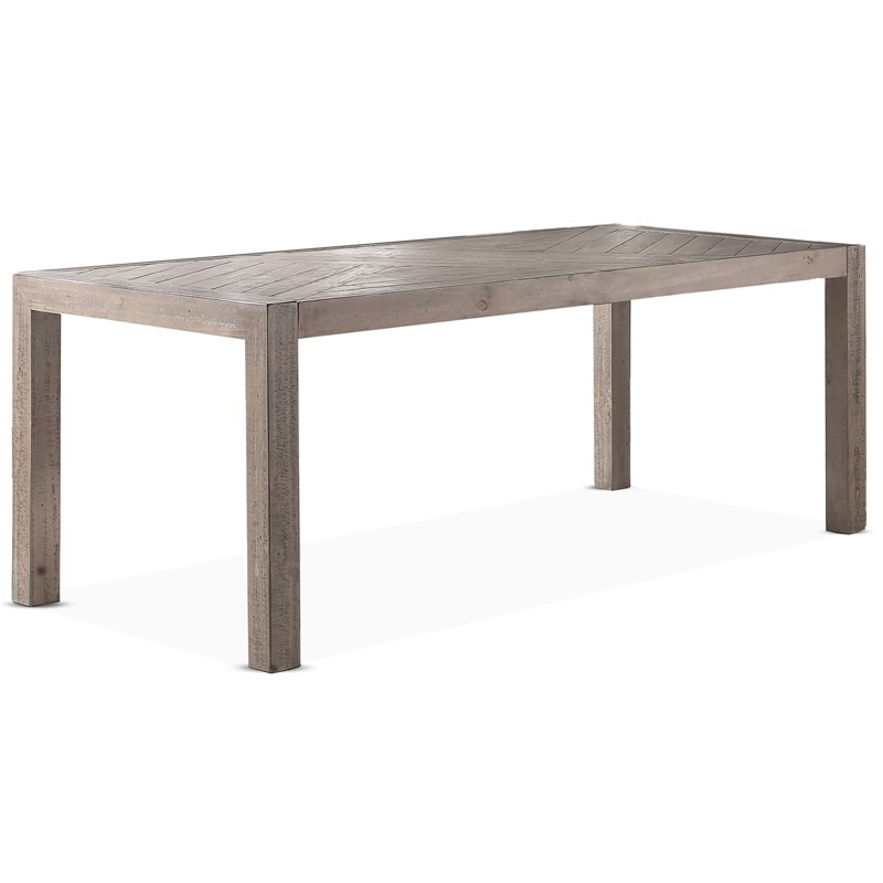 Steve Silver Auckland Weathered Gray Dining Table Reclaimed Homesquare