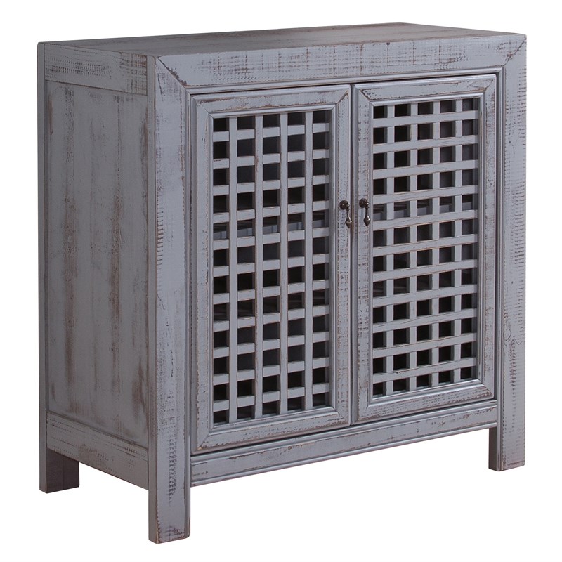Steve Silver Rio Farmhouse Antiqued Gray Wood Accent Cabinet