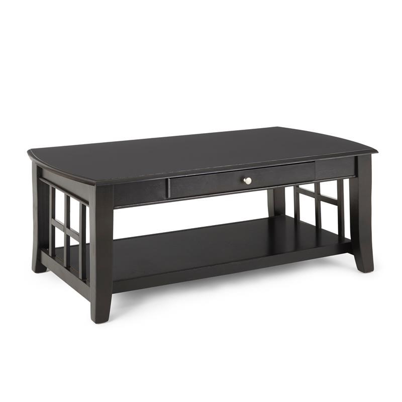 Steve Silver Company Cassidy Wood Top Cocktail Table in Black