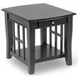 Cassidy 1-drawer Wood End Table in Black Finish
