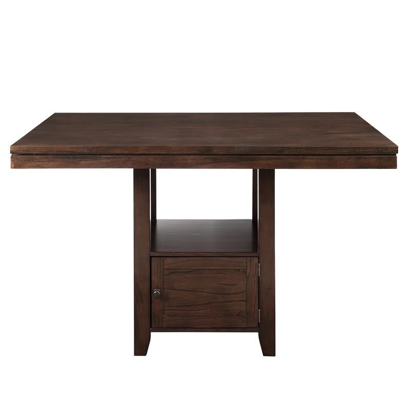 Yorktown Espresso Wood 7Piece Counter Storage Dining Set Homesquare