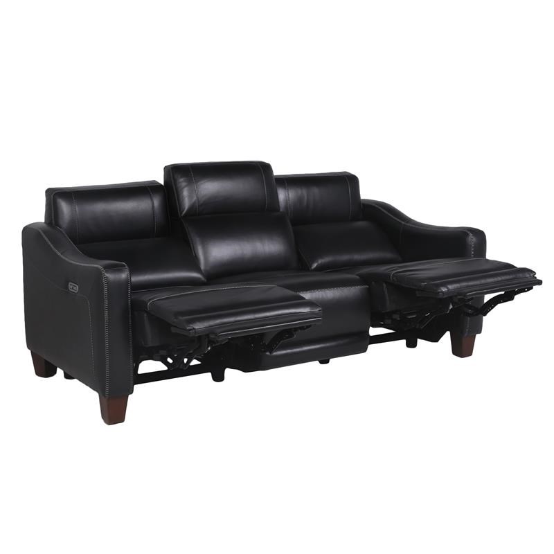 Giorno Power Sofa - Black Leather