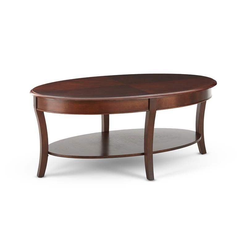 Troy Cocktail Table in Cherry Brown Finish