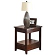 Crestline Chairside End Table in Mocha Cherry Finish