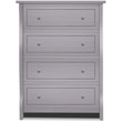 Sorelle Princeton Elite 4 Drawer Dresser in Weathered Gray