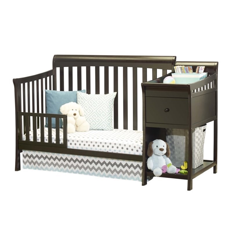 Sorelle Florence Crib and Changer in Espresso Homesquare