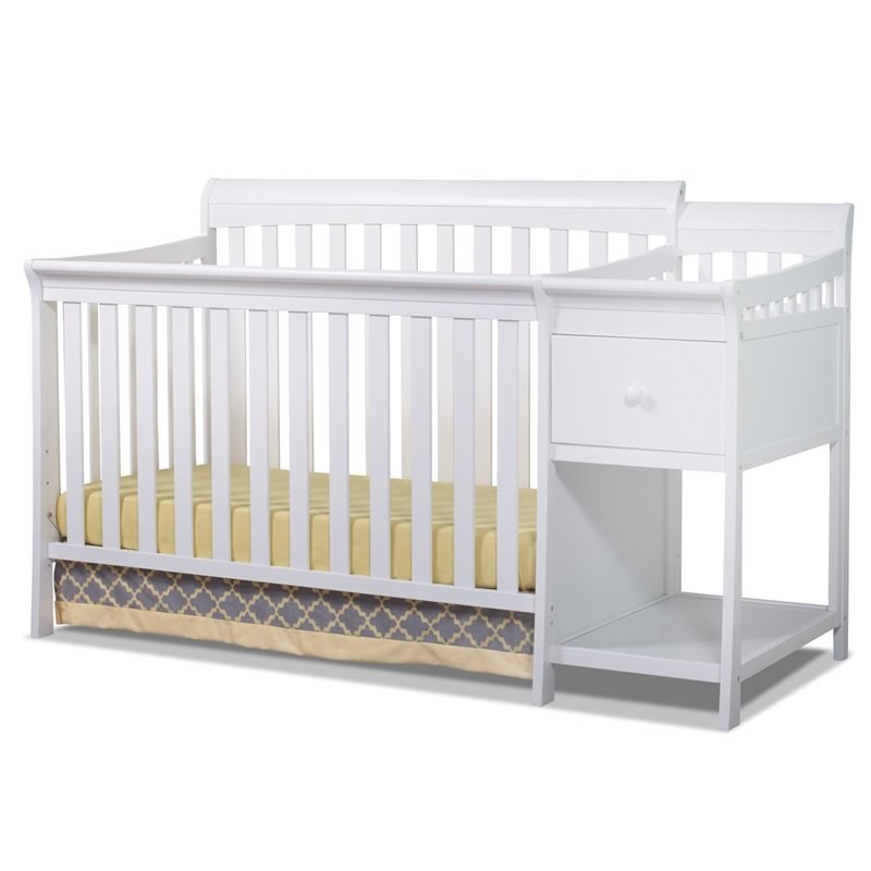 Sorelle Florence Crib and Changer in White Homesquare