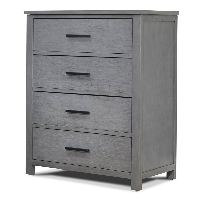 Sorelle Furniture Westley 4-Drawer Wood Dresser for Baby in Grigio Gray