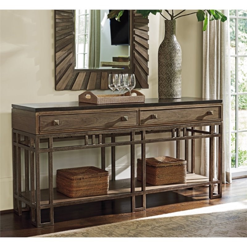 tommy bahama cypress point console table in gray - 561-869