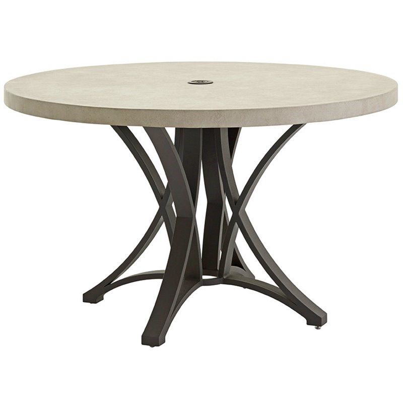 Round Patio Dining Table Homesquare, 48 Round Outdoor Pedestal Table
