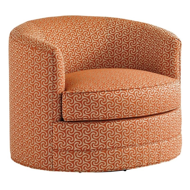 Tommy Bahama Island Fusion Kava Swivel Accent Chair in Orange