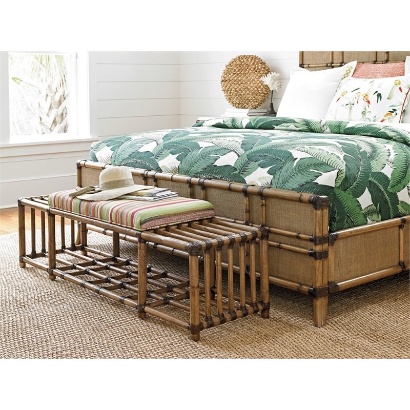 Tommy Bahama Twin Palms Seafarer Bedroom Bench in Gulf Shore
