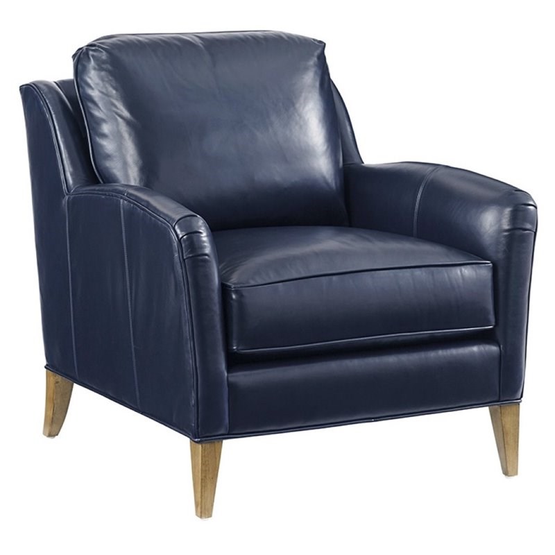 tommy bahama twin palms coconut grove leather accent chair in blue ...